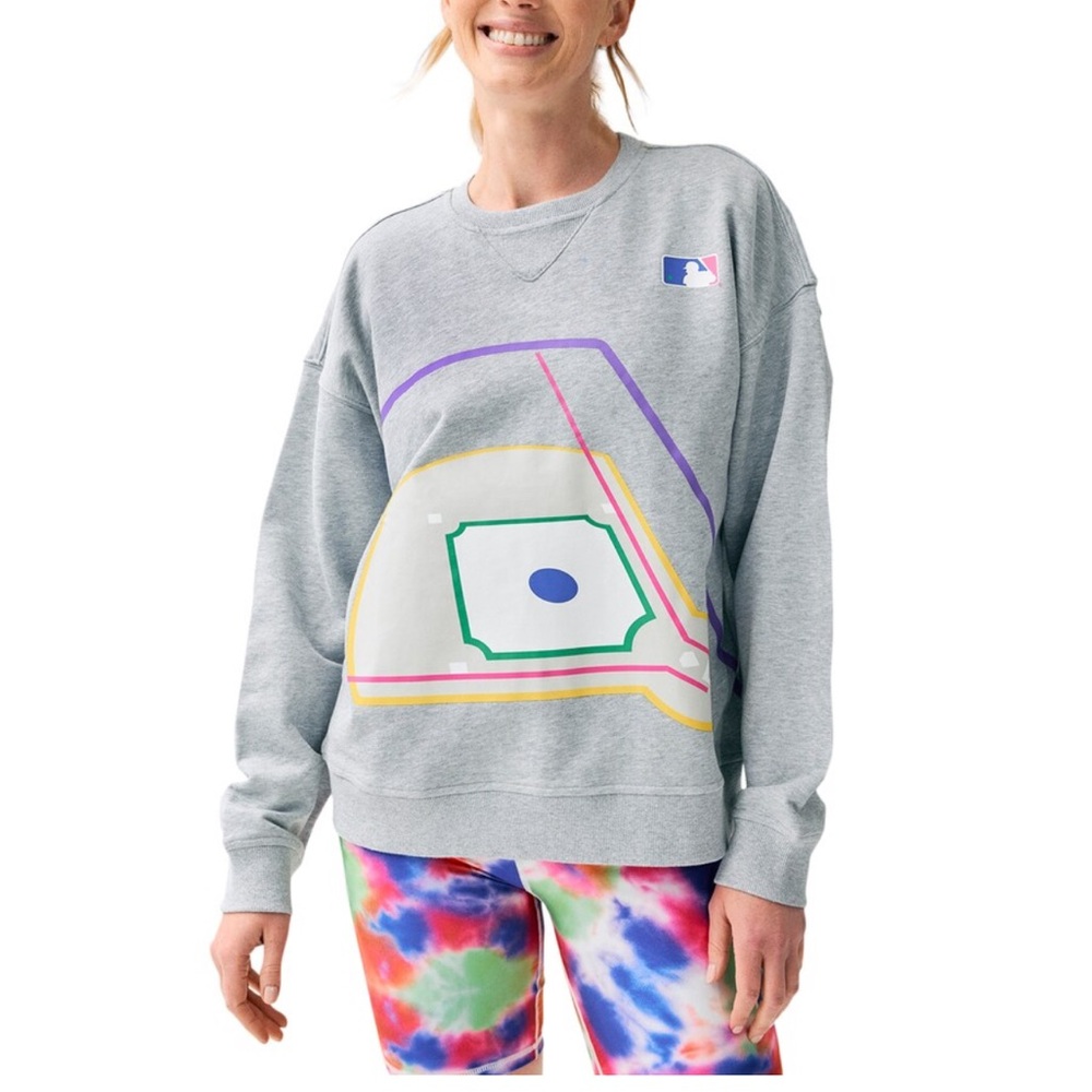 Terez MLB Baseball Field‎ Pullover Sweatshirt